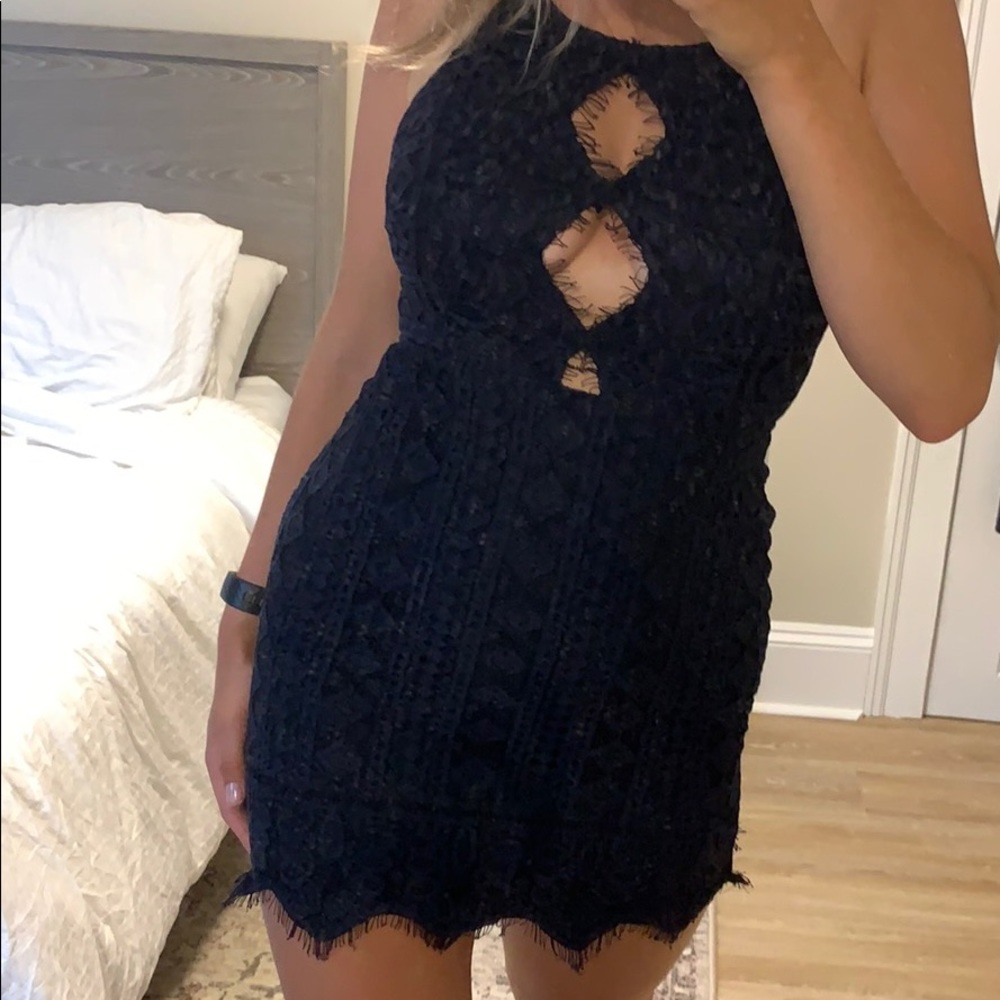 Lace Blue Dress